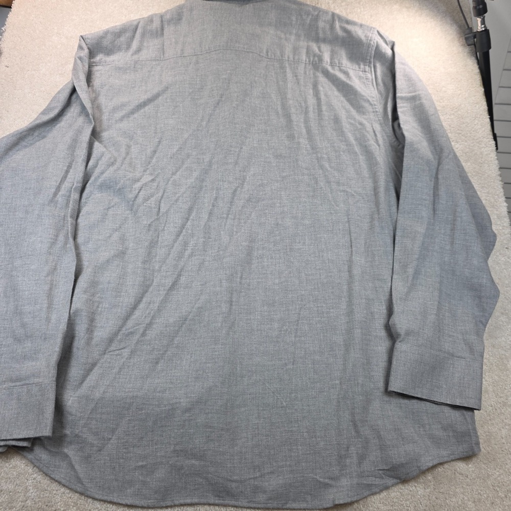 Travis Mathew Shirt Mens 2XL Gray Cloud Flannel Button-Up Dual Chest Pocket NWT - Picture 3 of 10